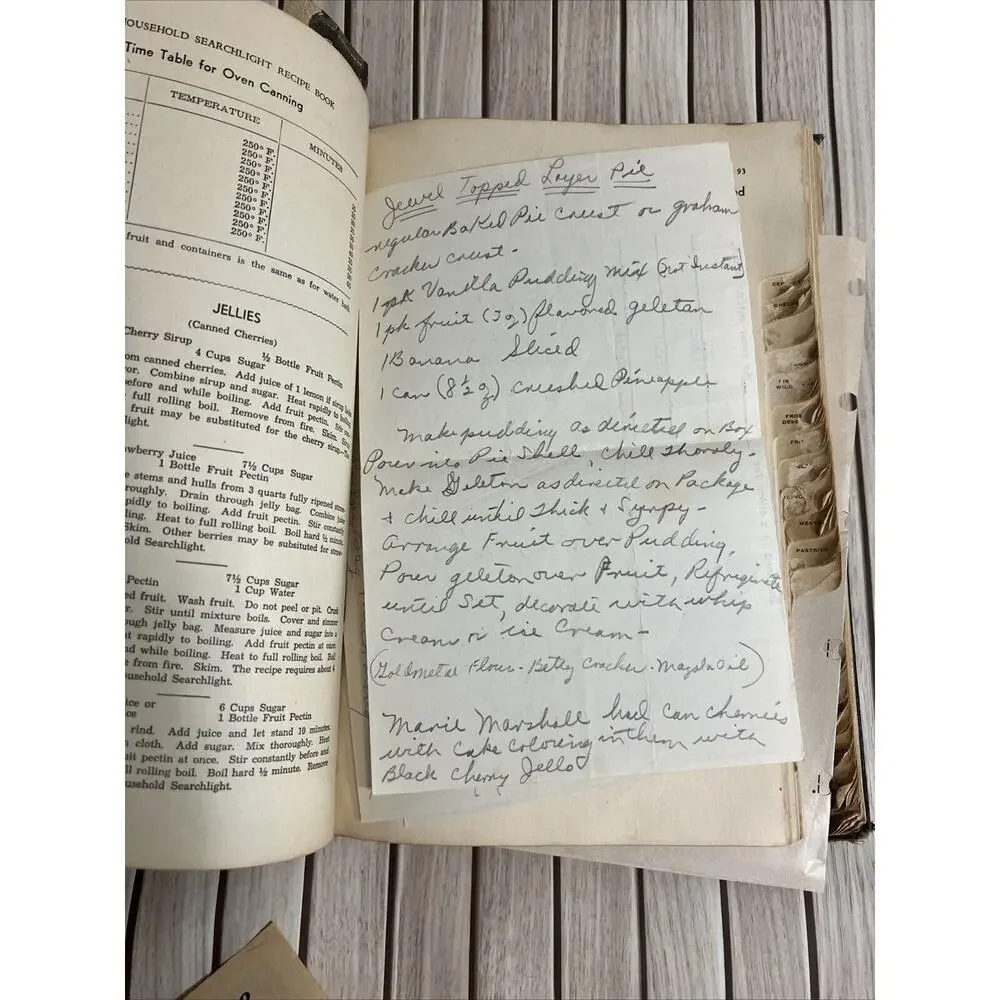 Vtg SEARCHLIGHT RECIPE COOKBOOK By Household Magazine‎ 1946 Handwritten Recipes